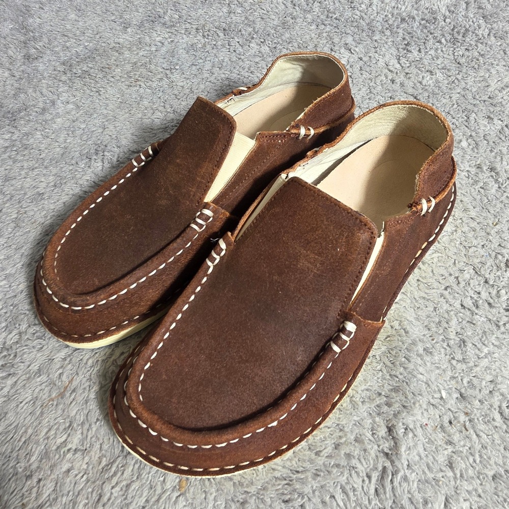 Birkenstock Duma Brown Leather‎ Mules Loafer Shoes Fold Down Heel EU 36 NEW